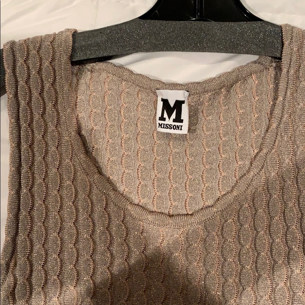 Missoni pink and gold sparkle evening dress